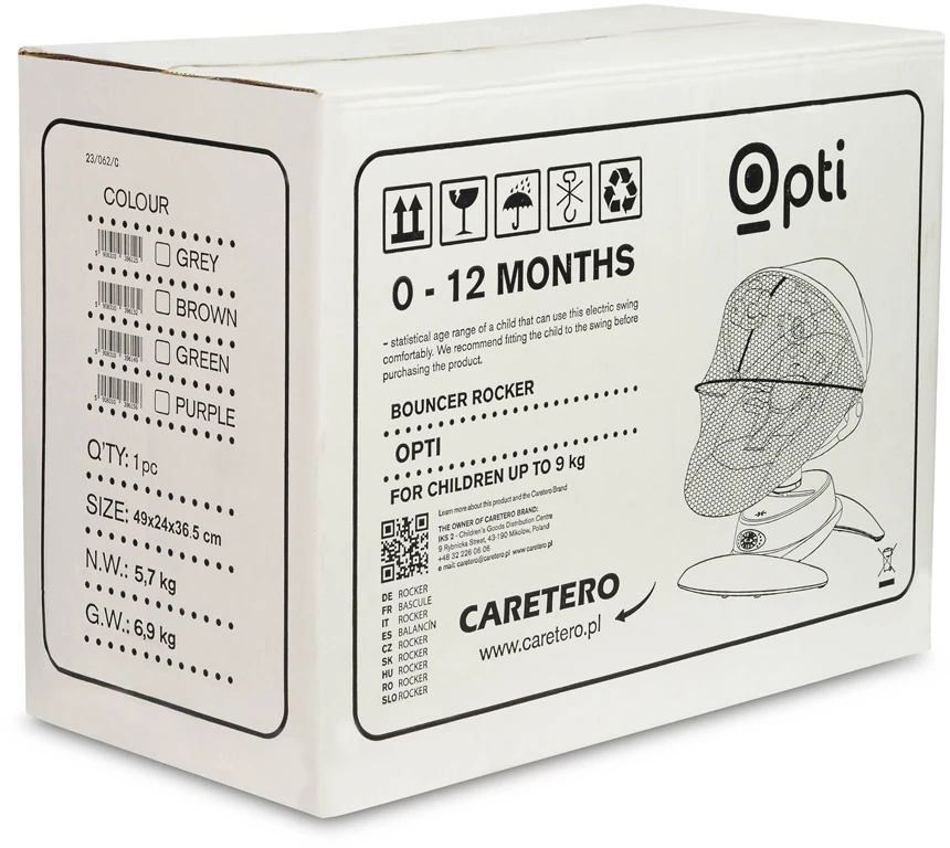 Шезлонг-гойдалка Caretero Opti Purple